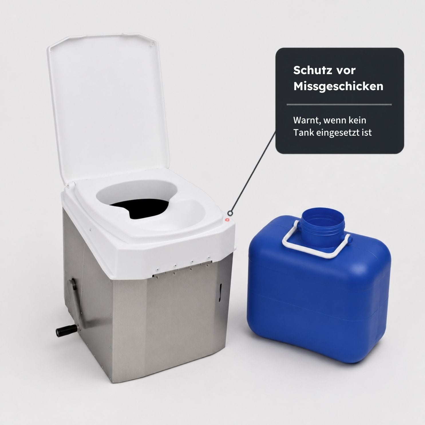 BioTioo RL-M Pro aus Edelstahl mit SmellX Pro und Warnung bei fehlendem Urintank