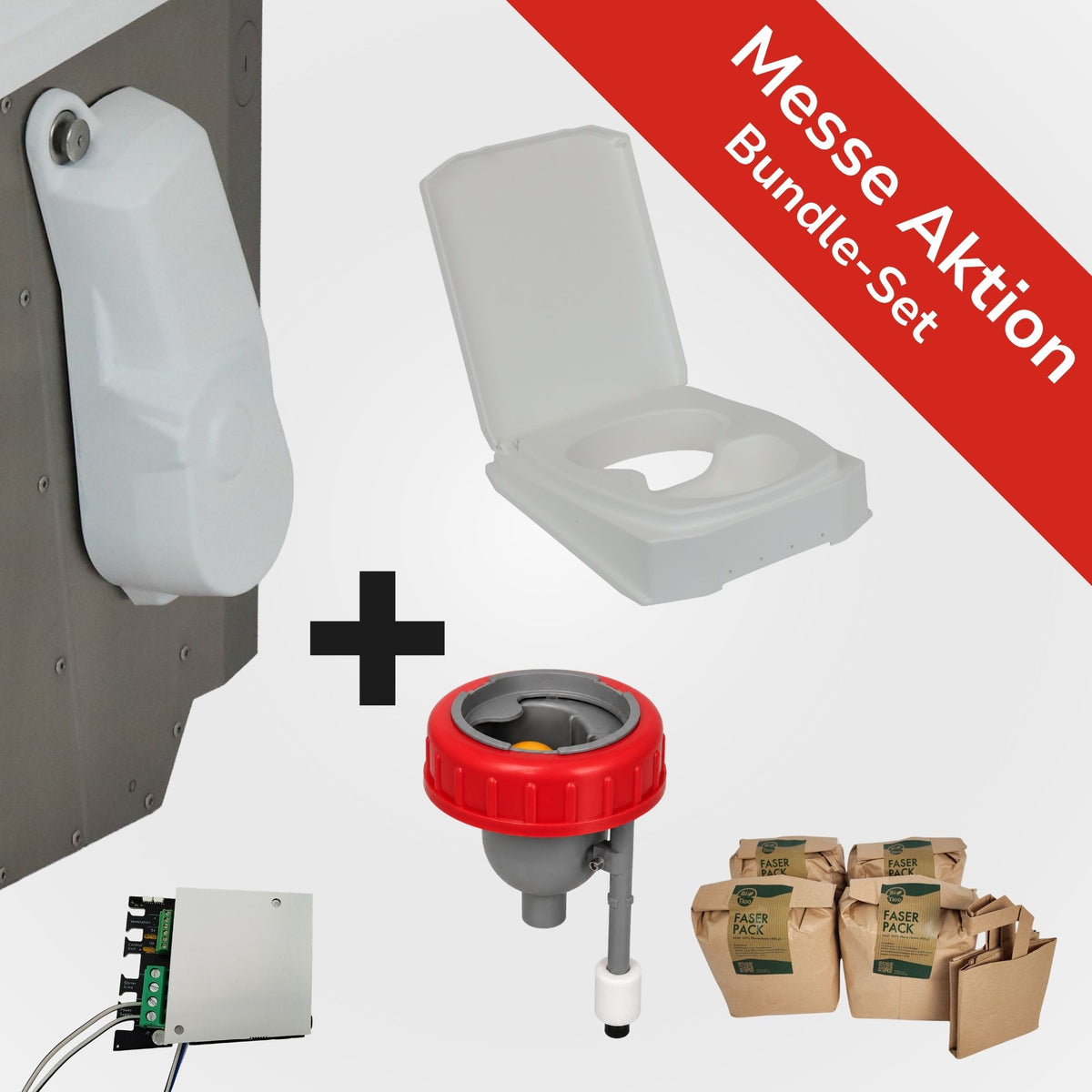 BioTioo Motor Bundle 1.0 Pro mit Nachrüstschüssel, SmellX Pro mit Füllstandsanzeige, TiooTronic und Faserpack – Caravan-Salon-Messeaktion.
